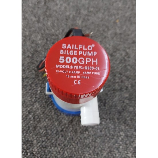 Vattenpump 31liter/minut (500GPH) 12V